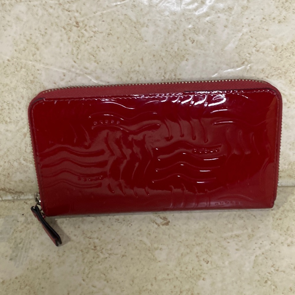 Cross red leather wallet